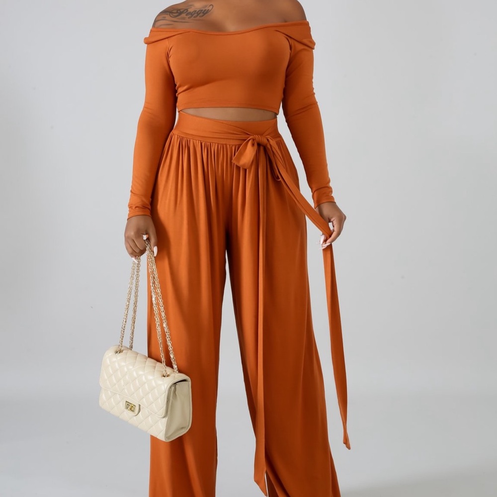 Elegant Orange two piece set